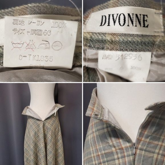 Vintage 90s Japanese School Girl Windowpane Plaid Skirt XS - Picture 6 of 7